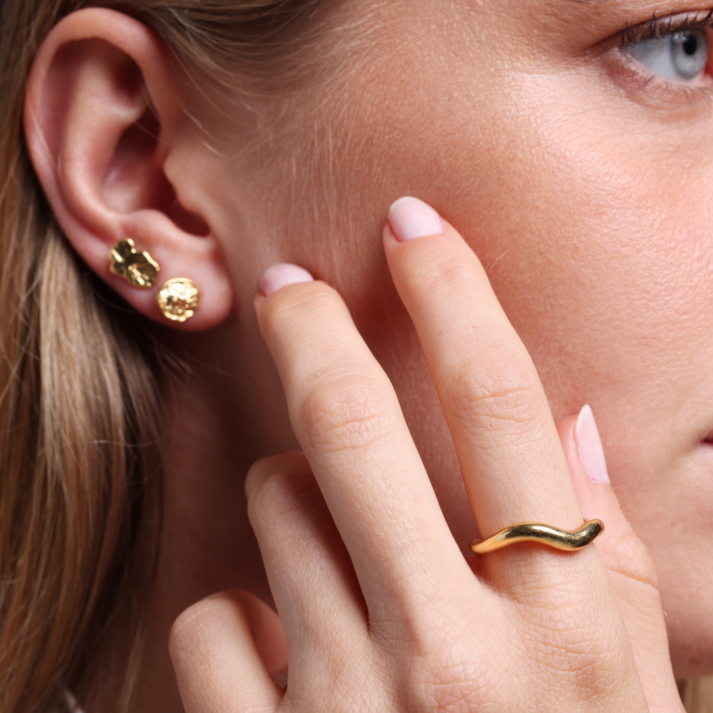 Runway Simple Ring, 18K guldbelagt