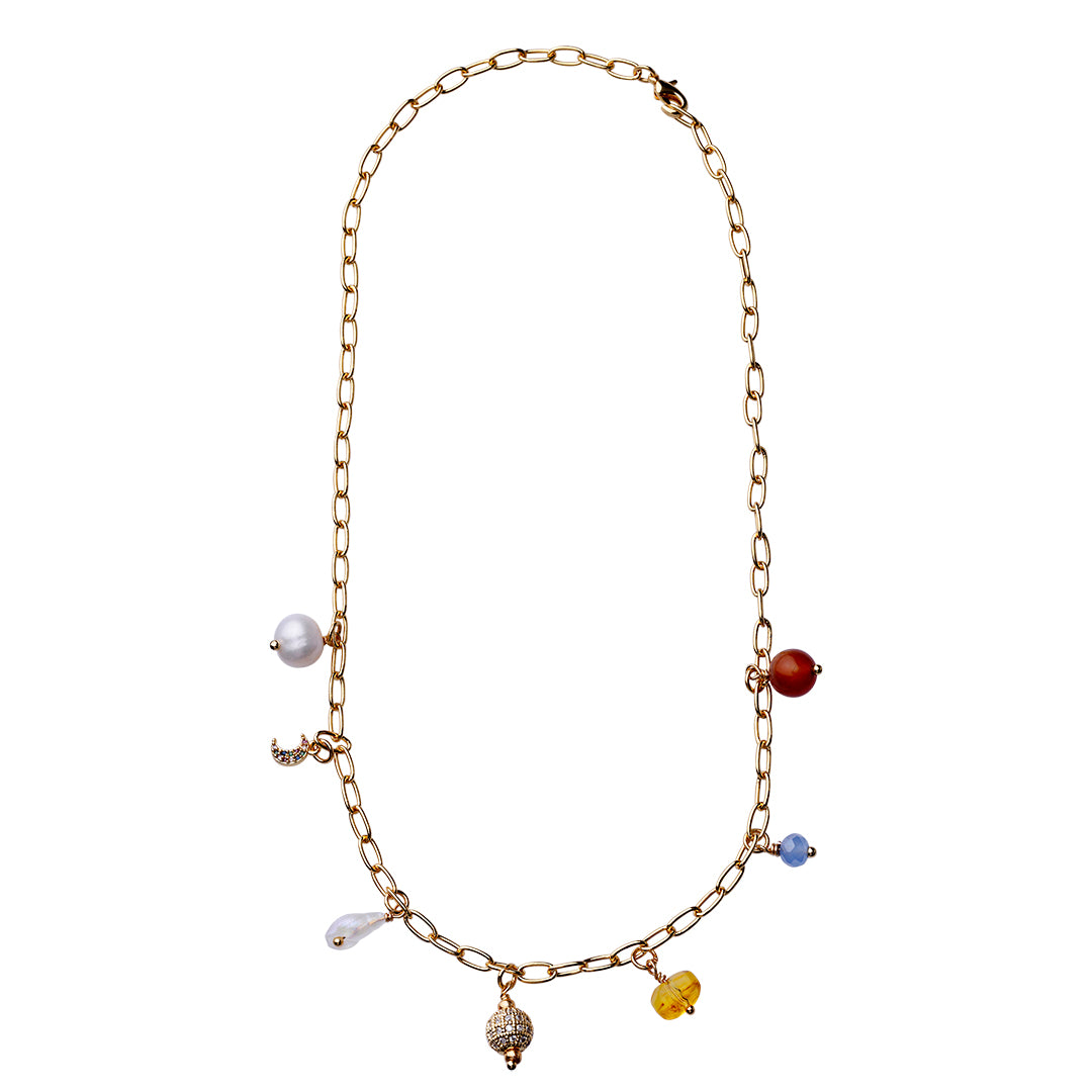 Gleam & Glow Box - halskæde, guldbelagt