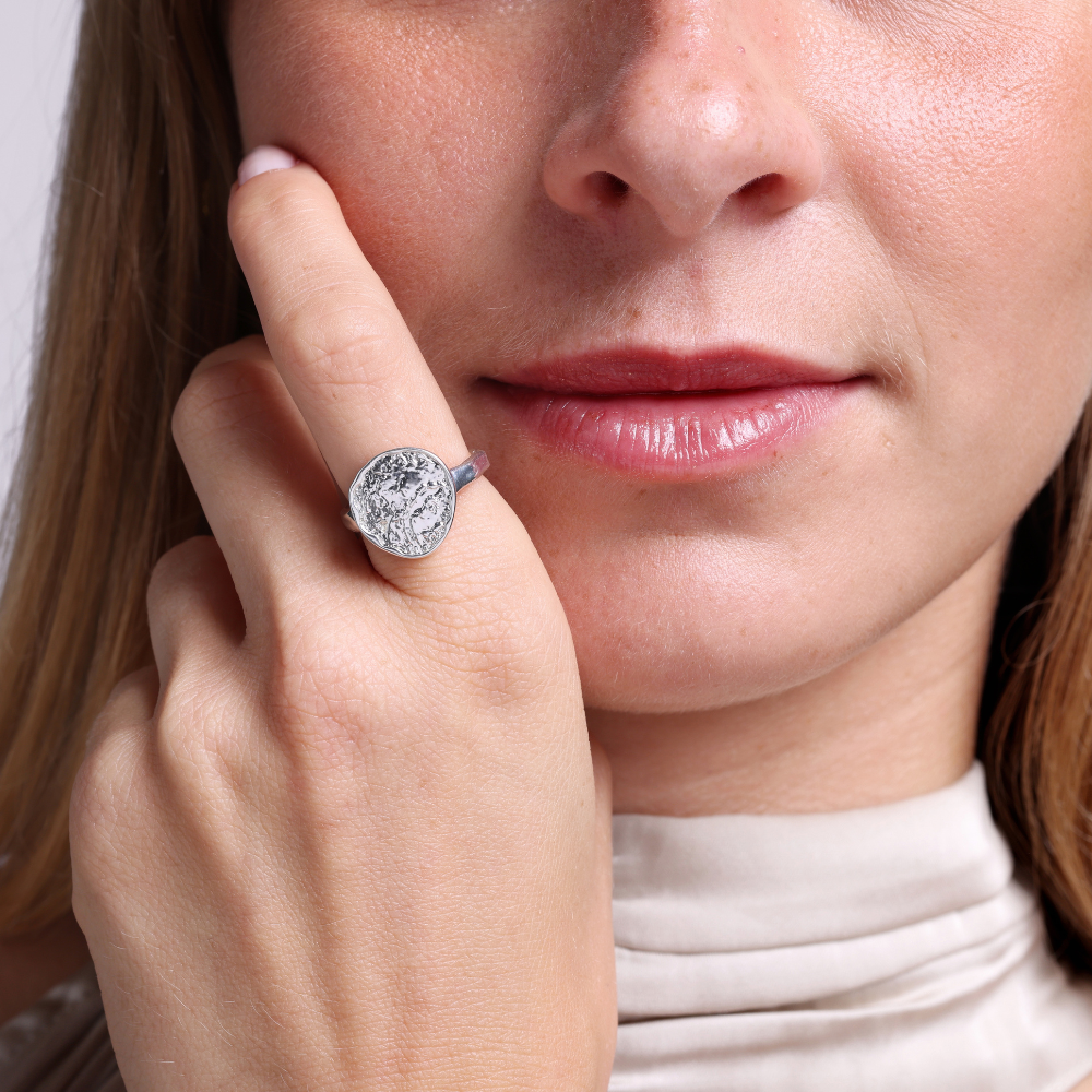 Bornholm Round Ring, 925S Sterling silver plated