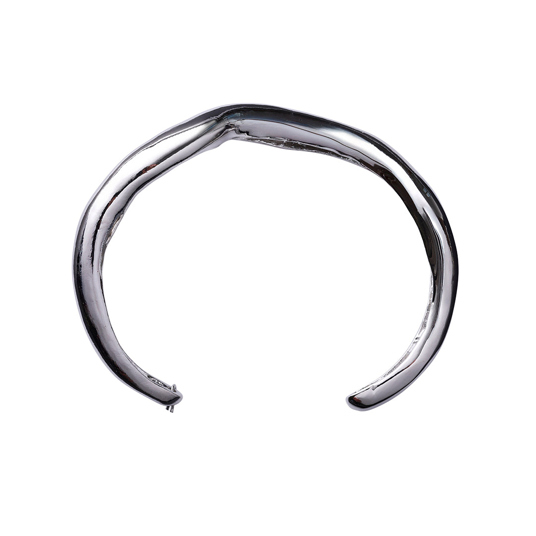 Runway Bangle, medium, onesize sølvbelagt, Vandfast