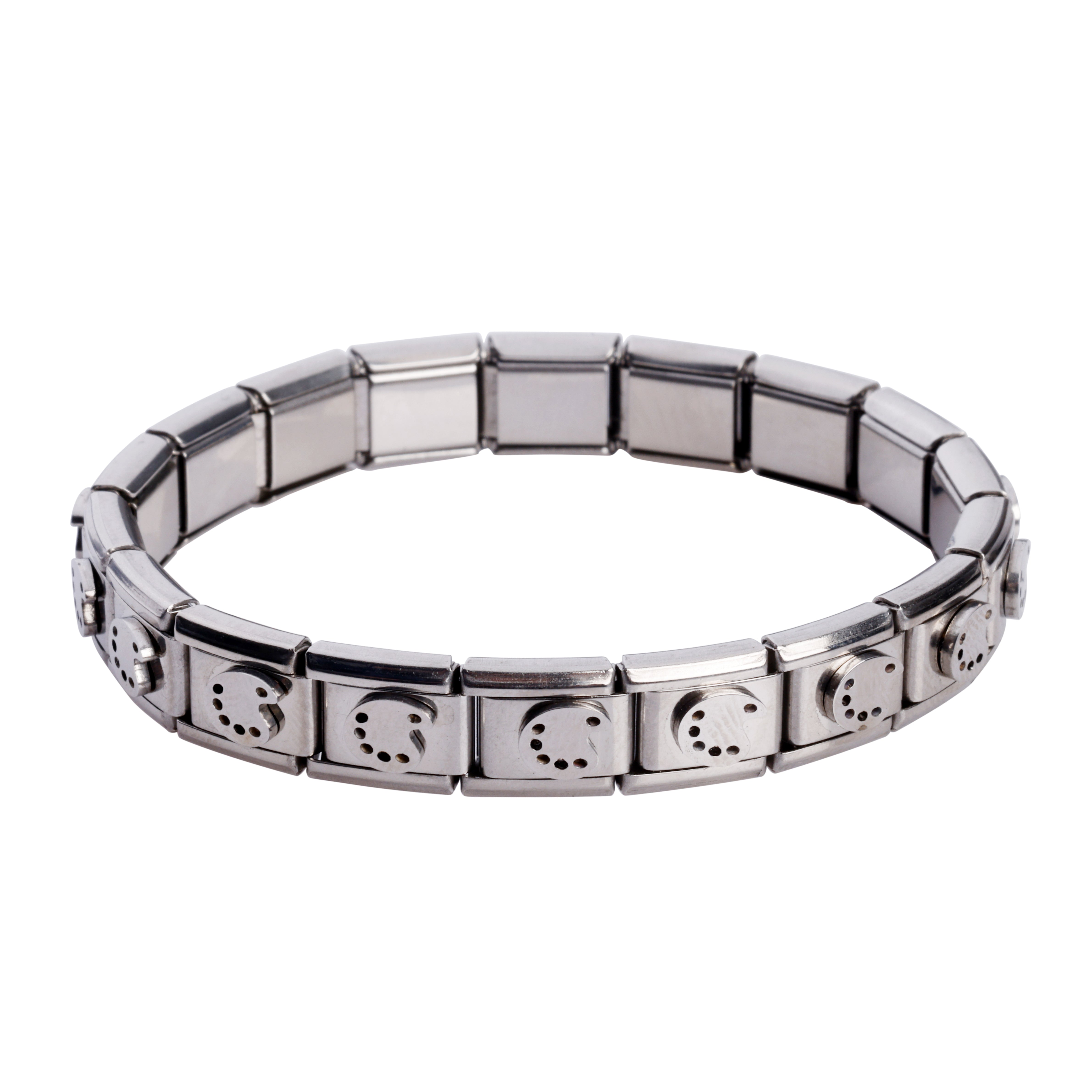 Mathildes Légato armbånd fyldt med farvepalette led, rustfrit stål, vandfast, 18+2 led