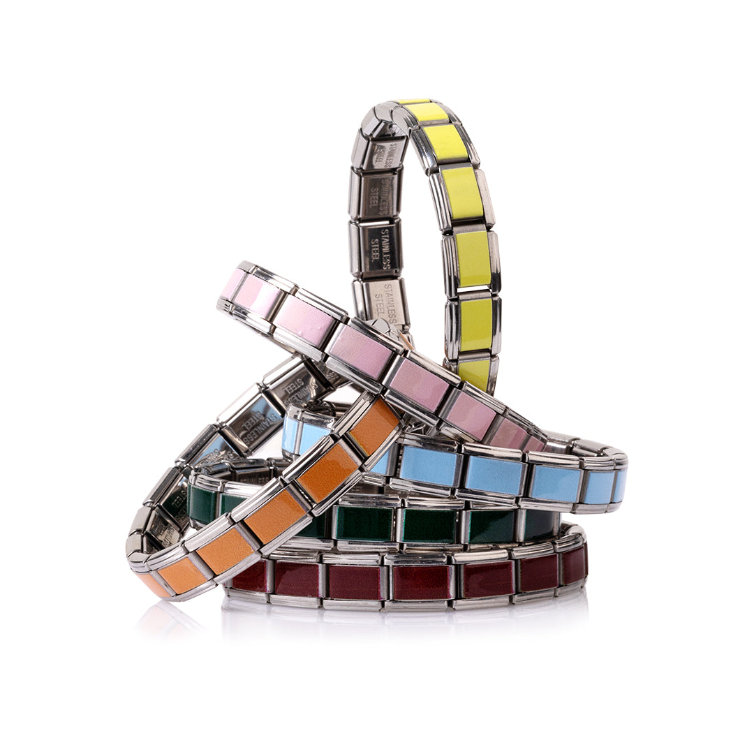 Farvede Légato led, vælg farve, 1 cm (small), rustfrit stål, vandfast