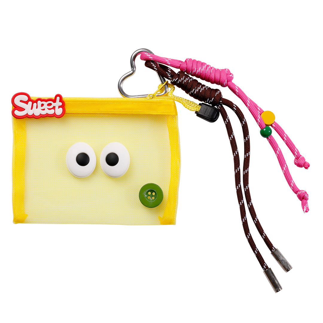 Yellow wallet, key ring