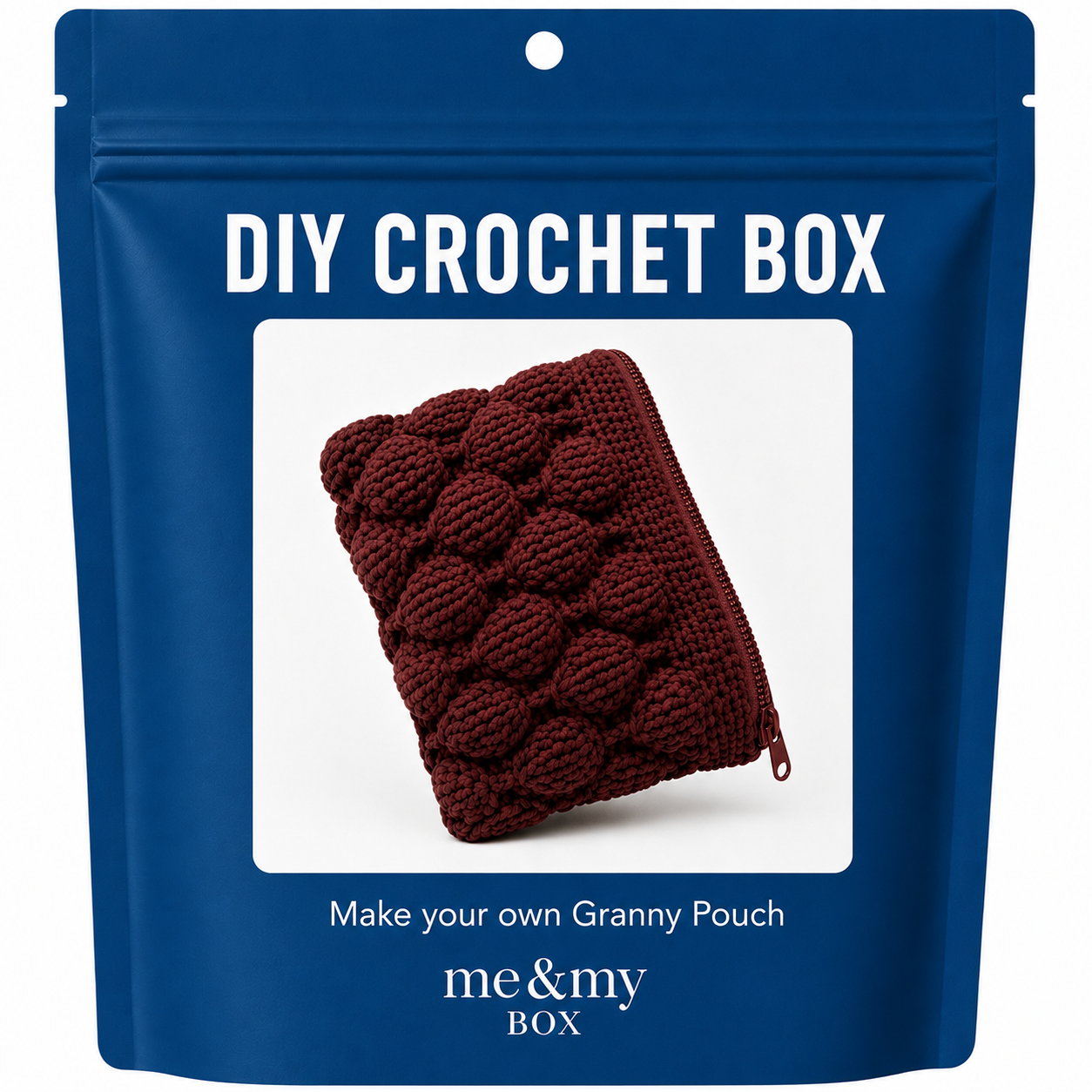 Granny pung, Bordeaux, Diy hækle box
