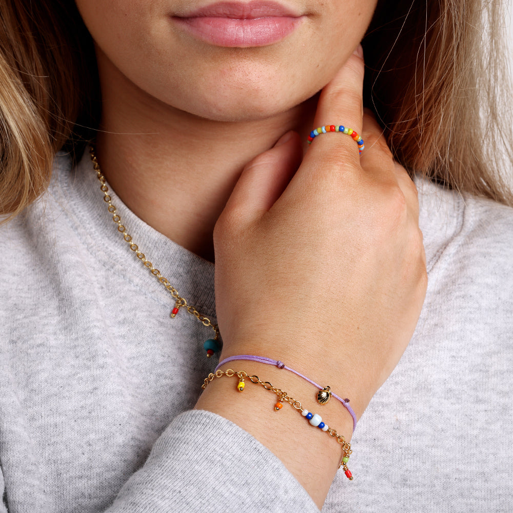 Round glass beads - orange, 10 grams, 3 mm