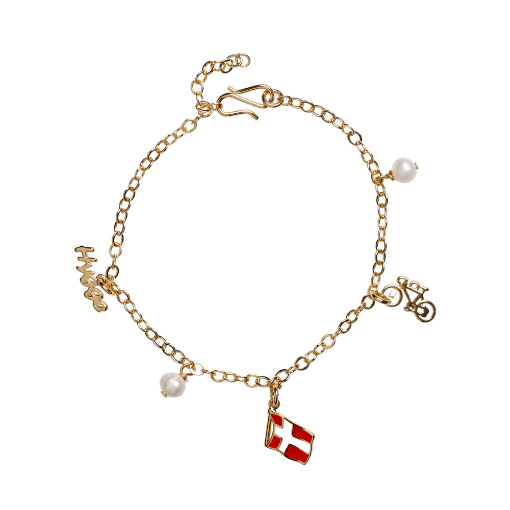 Ankerkæde – 45 cm, 18K forgyldt