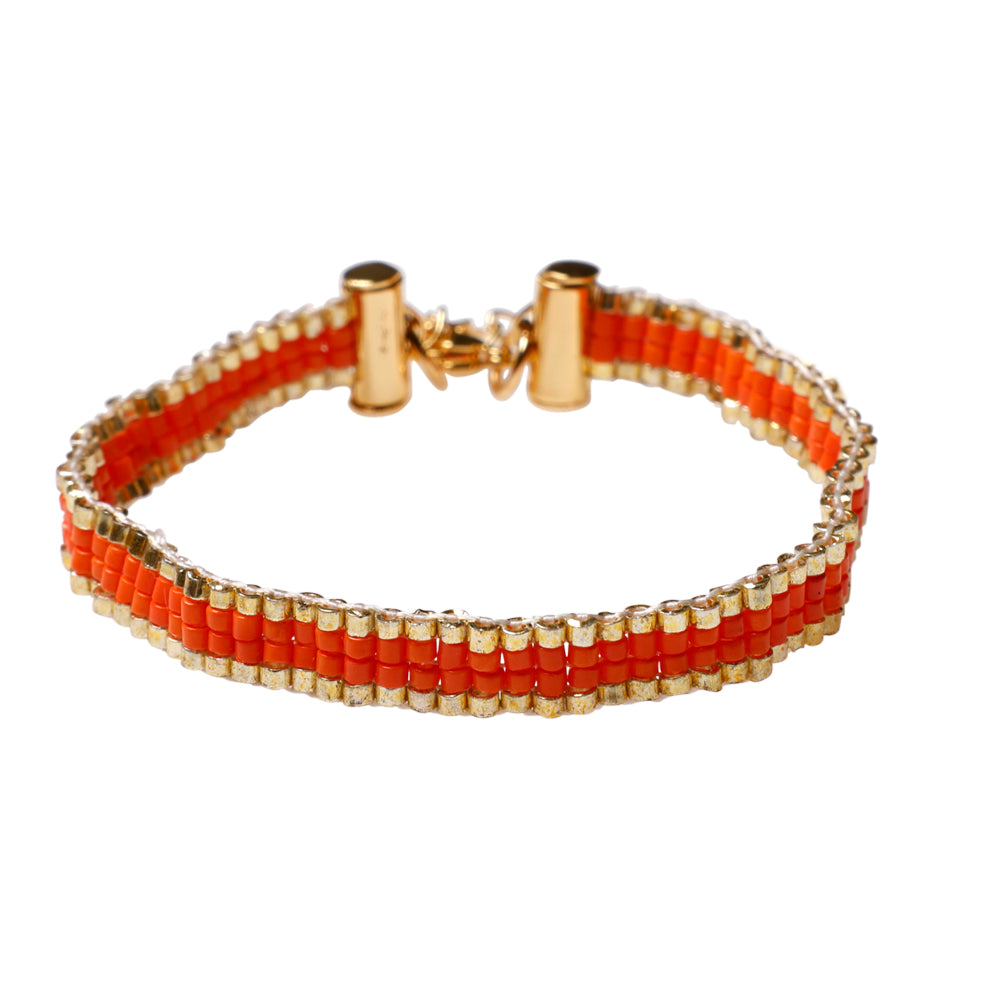 Tube pearls - coral, 10 grams, 2 mm