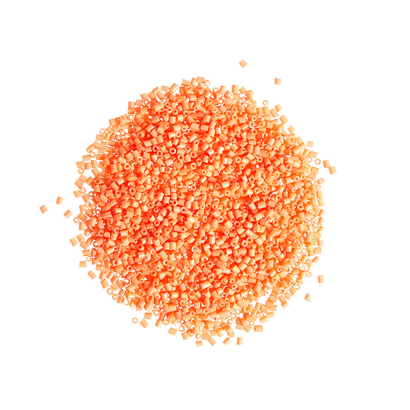 Tube beads - orange, 10 grams, 2 mm