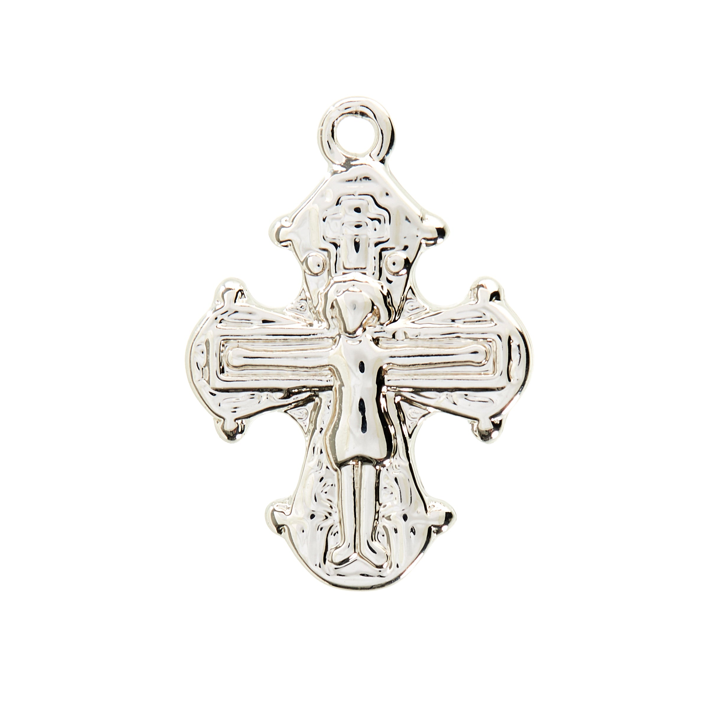 Pendant - Daymark cross, 1 pc, 925S Sterling silver plated