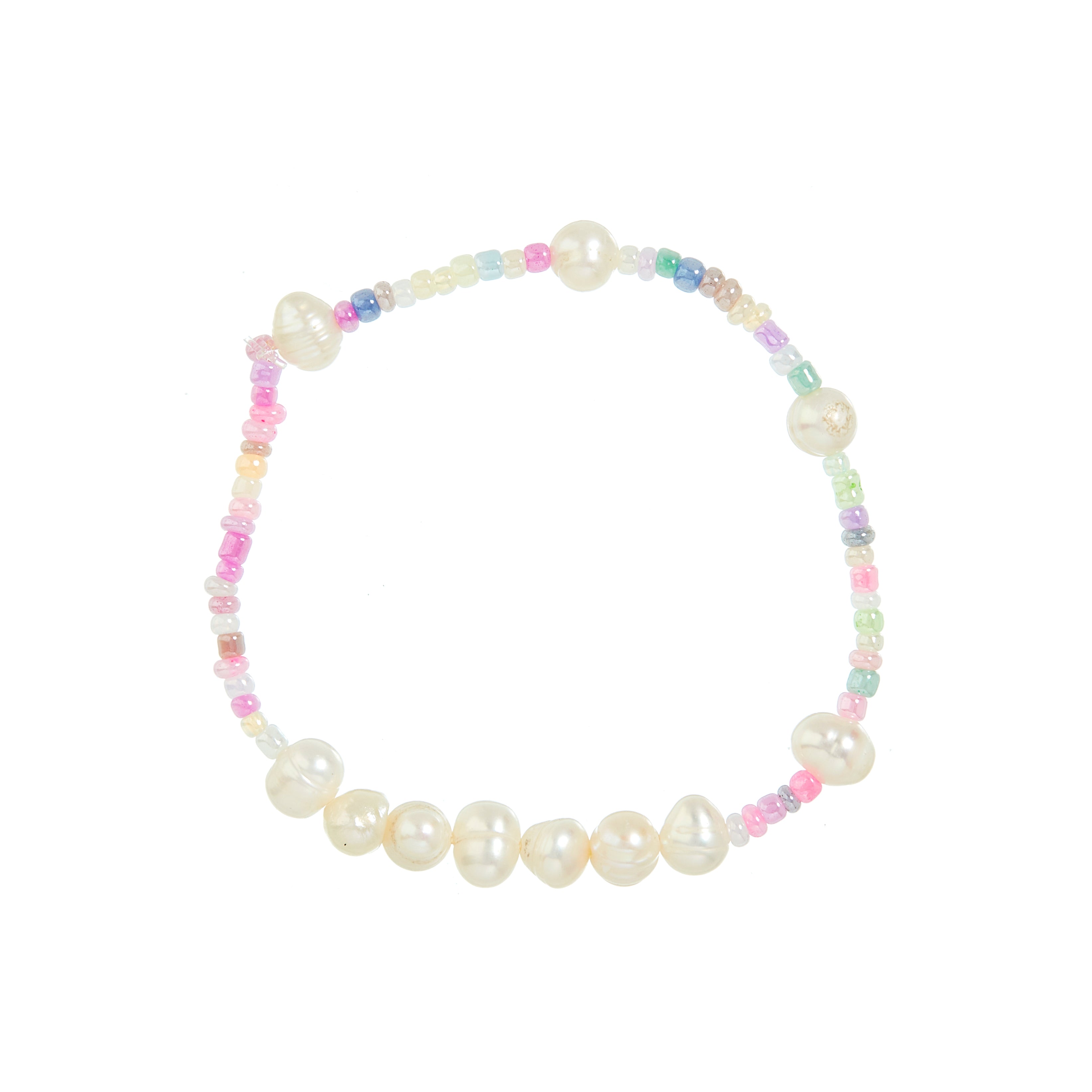 Runde glasperler - pastel farver, 10 gram, 3 mm