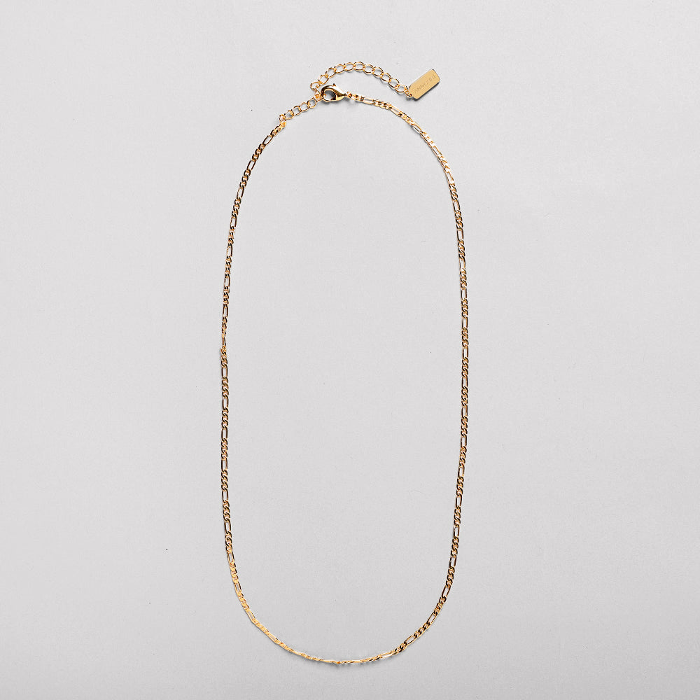 AC - Figaro chain, 18K goldplated, 40 + 5CM