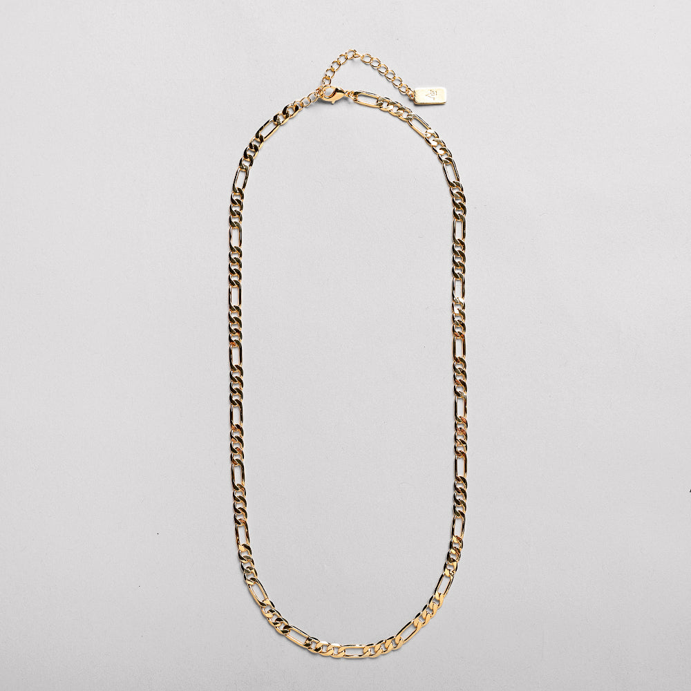 AC - Figaro chain, 18K goldplated, 40 + 5CM