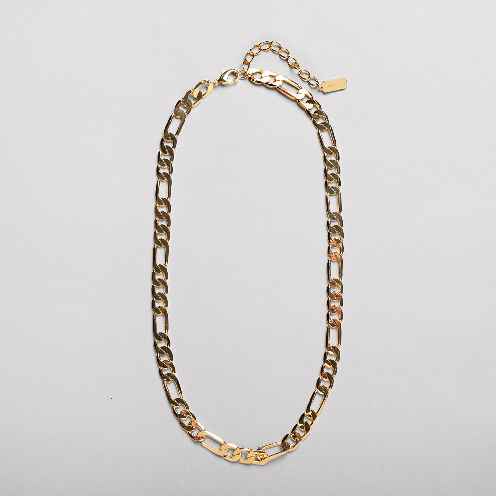 AC - Figaro chain, 18K goldplated, 40 + 5CM