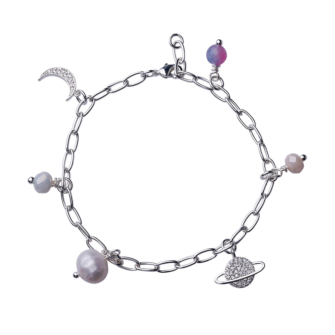 Charm Pop Box - armbånd, sølvbelagt