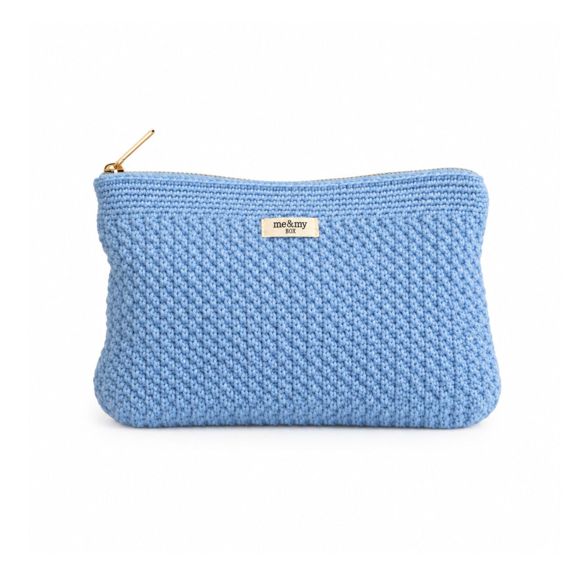 Beauty Pouch, blue, DIY Crochet box