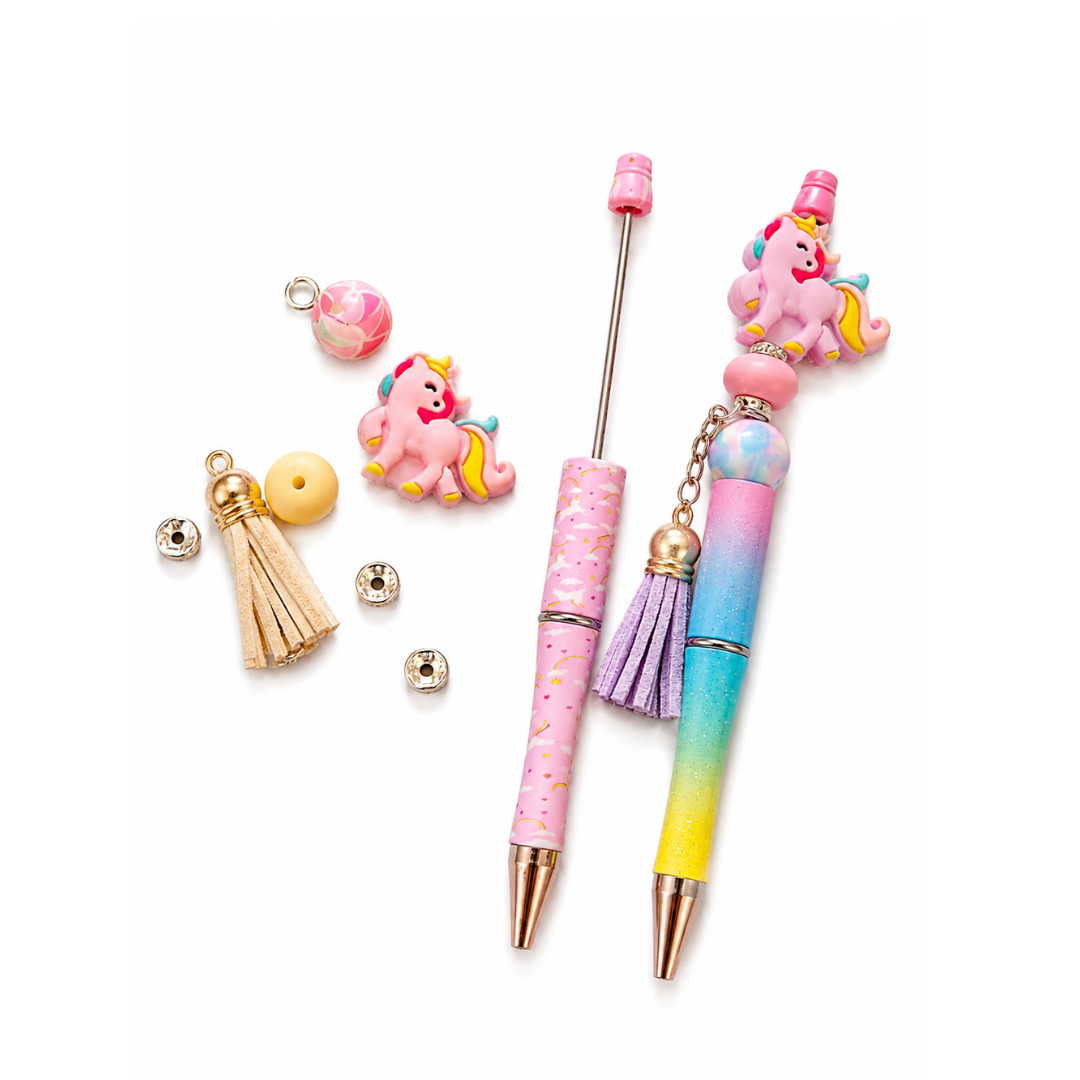 Kawaii kuglepenne, Unicorn sæt, 2 stk
