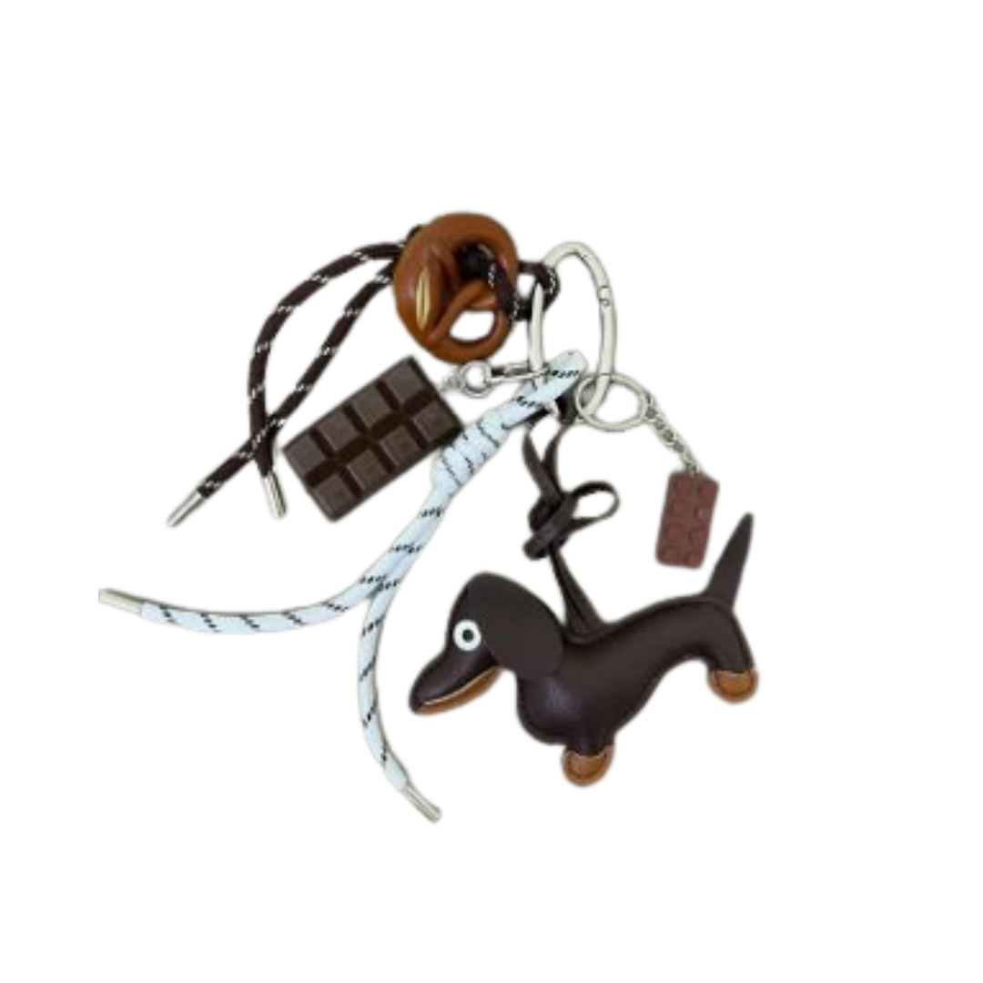 Gravhund keyhanger/nøglering bundt