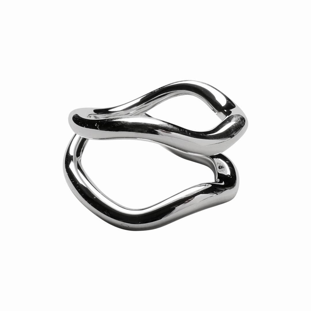 Runway Dobbelt Ring, 925S Sterling sølvbelagt