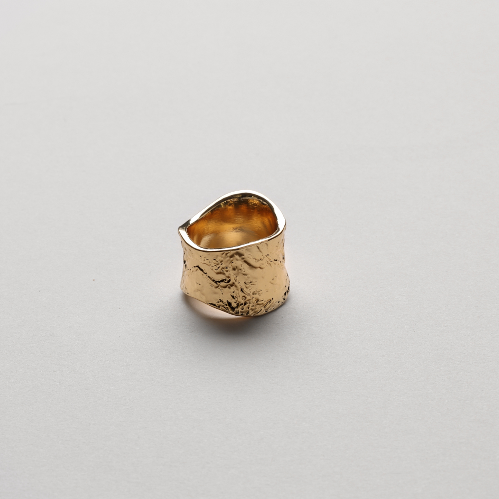 Bornholm Organic Ring, 18K Goldplated