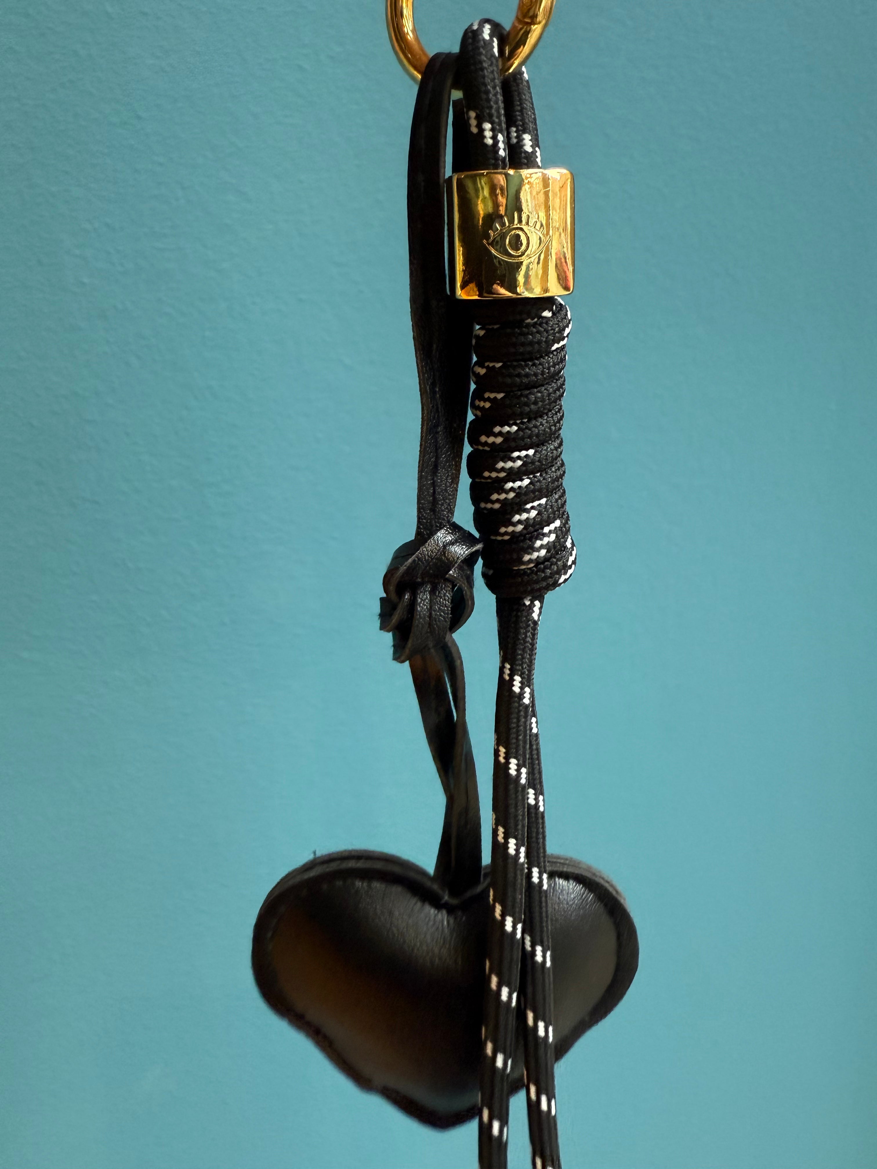 Keychain, round, gold-colored, Ø3 cm