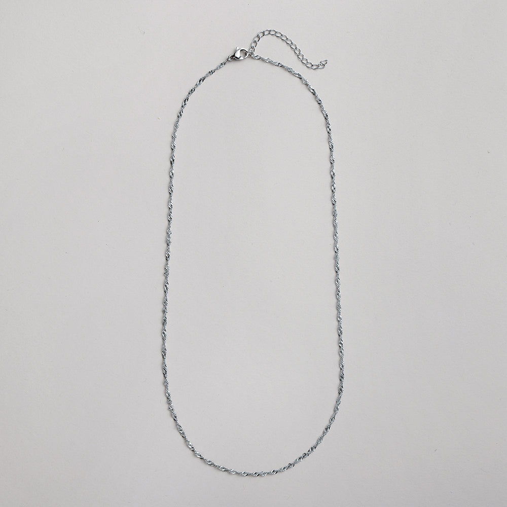 AC Classic small rope chain, 925s Sterling silverplated