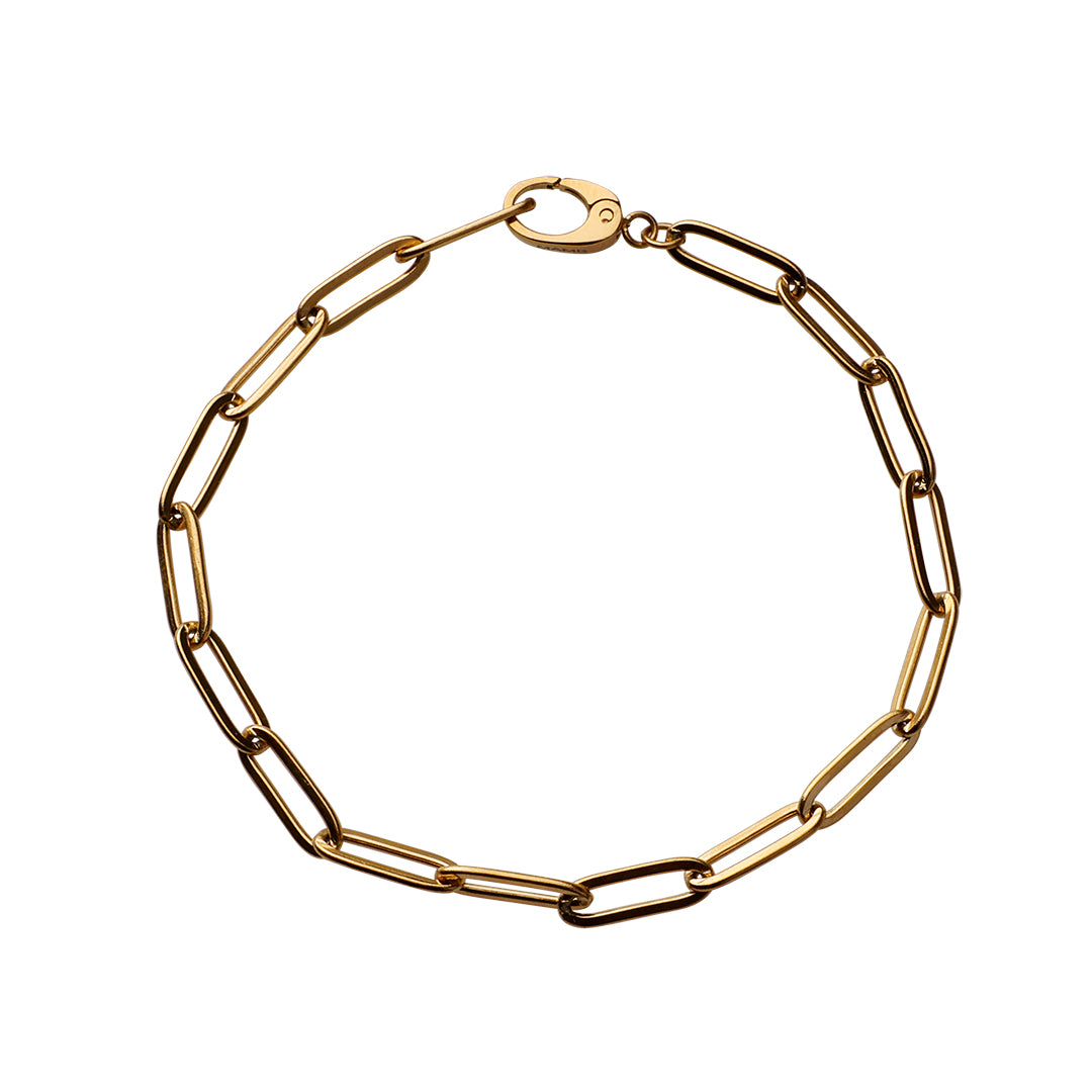 Lænke armbånd, guld og sølvbelagt, vandfast - 18 cm justerbar