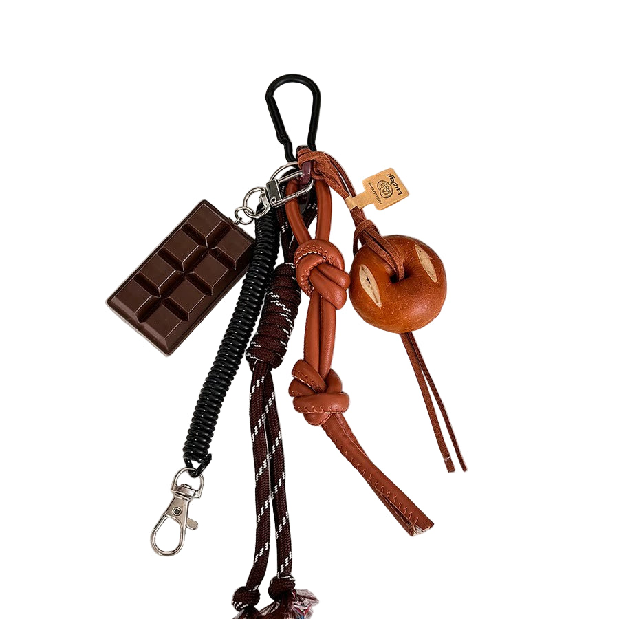 Brun chokolade keyhanger/nøglering bundt