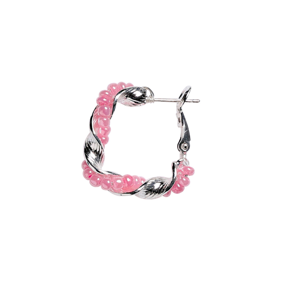 Twisted hoops - 22 mm, 925S Sterling sølvbelagt, 1 par