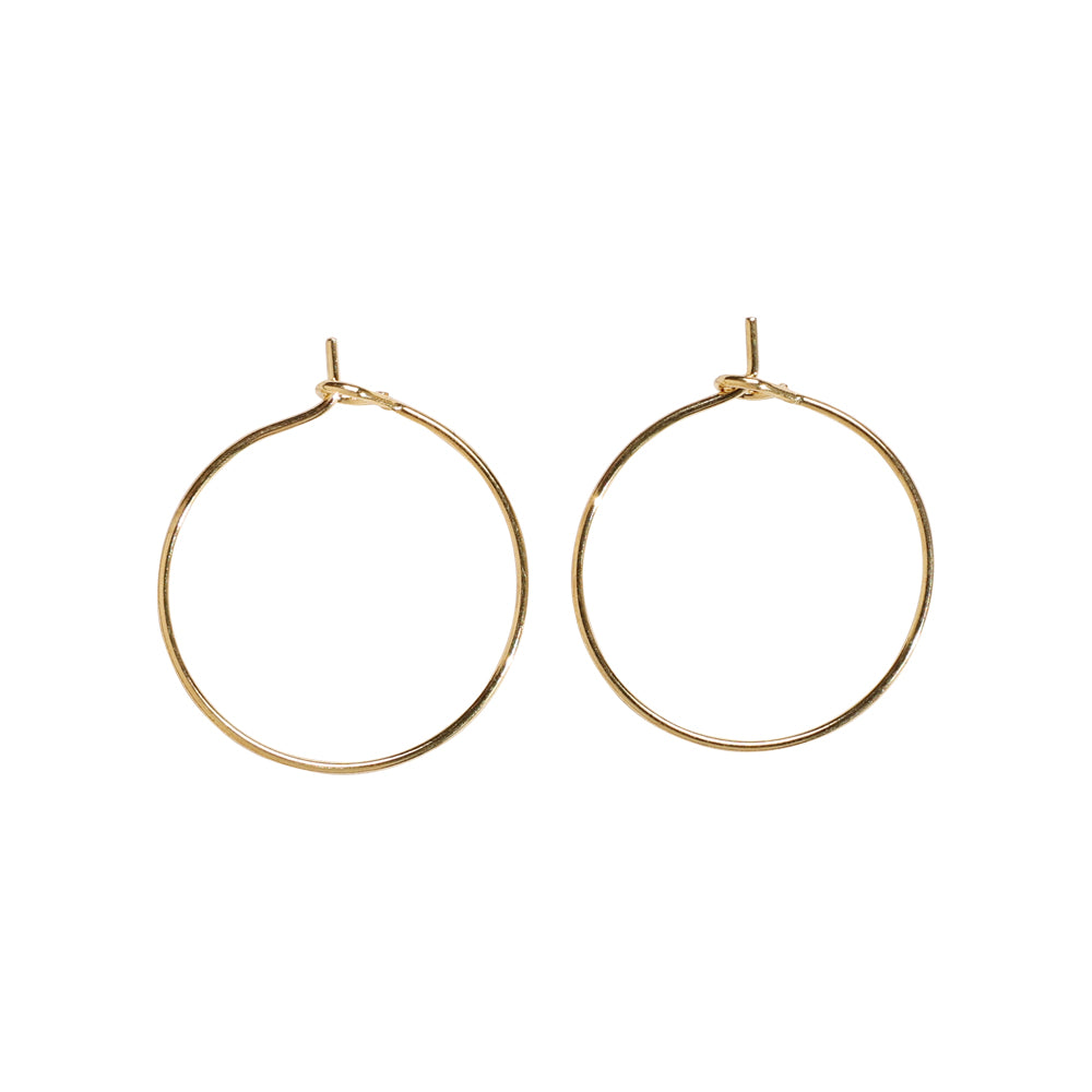 Hoops - 20 mm, 18K forgyldt, 1 par