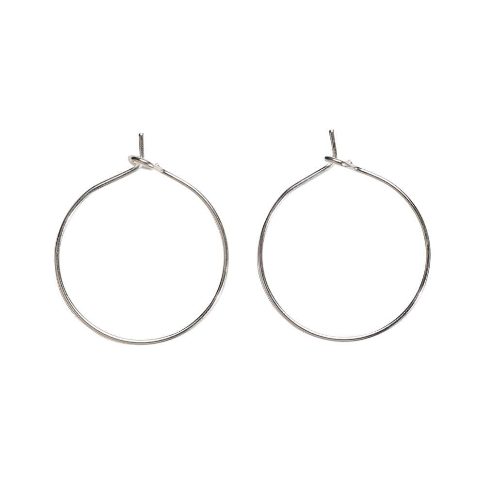 Hoops - 20 mm, 925S Sterling Sølv Belagt, 1 par