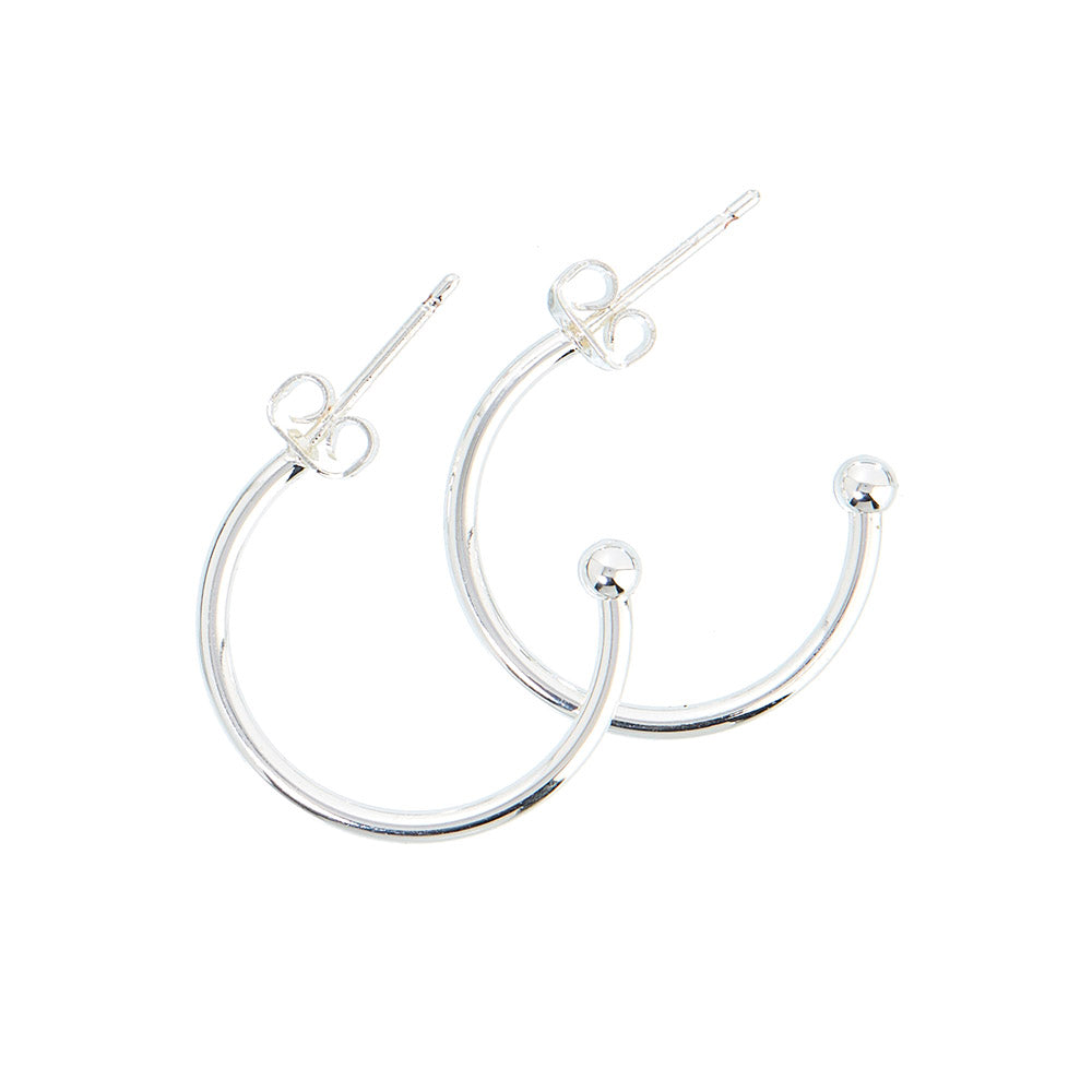 Hoops, 20 mm, 925S Sterling sølvbelagt, 1 par